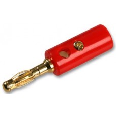 Red 4mm Banana Speaker Plug
